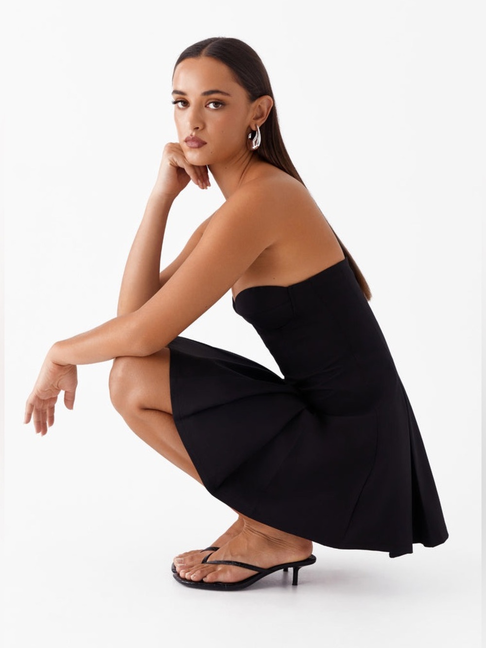 Peppermayo Victoria Strapless Mini Dress in Black - Size 4 - Picture 6 of 14